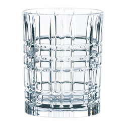 Nachtmann Gläser-Set Square Whiskey 4er Set 345 ml, Kristallglas weiß