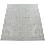 Paco Home Teppich »Liege 390«, rechteckig, 4 mm Höhe, Flachgewebe, melierte Sisal Optik, mit Bordüre, Outdoor geeignet beige