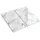 Tulup Schneidebrett Glas 2-tlg. 30 x 52 cm Weiß/Marmor