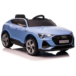 Es-Toys Kinder Elektroauto Audi E-Tron, EVA-Reifen, Allradantrieb, Fernbedienung blau