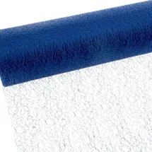 Deko AS GmbH Spiderweb - Mesch - Tischläufer - Tischband - 30 cm blau - Rolle 25m - 67 004-R 300