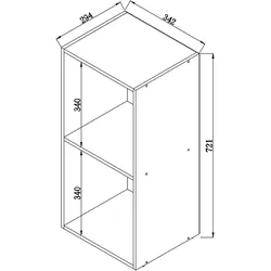 VCM Platto2 Regal für LP 2 Ablagen Nussbaum dekor.