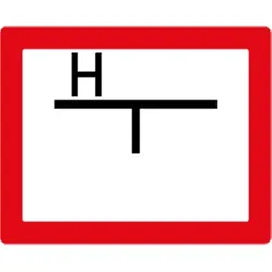 Hinweisschild auf einen Unterflurhydranten (A), Alu, 250x200 mm