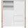 MID.YOU Highboard 120 x 139 x 40 cm Weiß / Eiche Artisan
