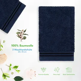 hammetex Handtuchset 15 x 22 cm blau 2 St.
