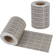 [en.casa] Sichtschutzfolie 35 m x 19 cm grau PVC