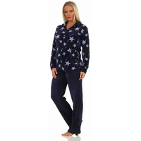 normann-wäschefabrik NORMANN Coralfleece Hausanzug Homewear Sternen - 58689 in marine | 44-46