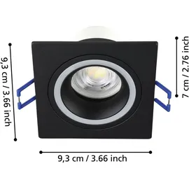 EGLO LED-Spot Carosso-Z RGB/CCT 9,3 cm x 9,3 cm Schwarz - Weiß