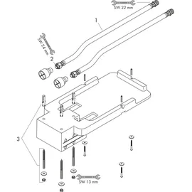 Hansgrohe Axor Grundkörper Kopfbrause Decke-Aufputz Weiß