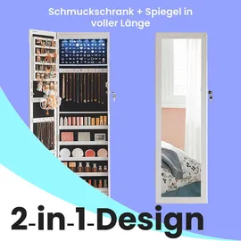 Songmics Schmuckschrank, hängend, 10x120x37 cm