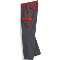 BP 1815-720-53-52 Arbeitshosen, Jeans-Stil mit Rückenpasse, 305,00 g/m2 Verstärkte Baumwolle, dunkelgrau/rot, 52