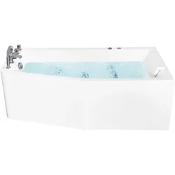 Whirlpool Badewanne weiß Eckmodell links 170 x 80 cm TALITA