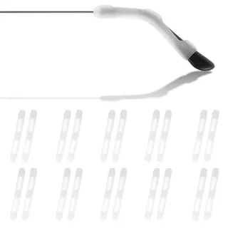 TIESOME 10 Paar Silikon Antirutsch Überzüge, Brillenendspitzen Brillen Ohrbüge Überzüge Rutschfest Antirutsch Brille Brillenbügel Brillen Silikon Überzüge Endkappen für Brillen