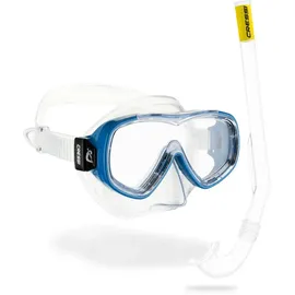 Cressi Piumetta Mini Island Junior-schnorchelset - Clear / Blue - One Size