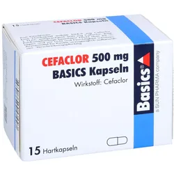 Cefaclor 500 mg BASICS Hartkapseln 15 St