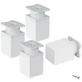 Walteco Möbelfuß-Set  (L x B x H: 4 x 4 x 6 cm, Traglast: 50 kg, Kunststoff, 4 Stk.)