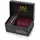 MASSI MORINO Krawatte Weinrot mit Einstecktuch Set Herren inkl. Manschettenknöpfe, Krawattennadel und Geschenkbox | Männer Krawattenset zur Hochzeit - Einheitsgröße
