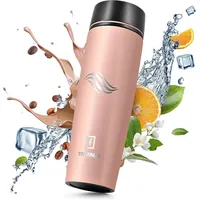 TAVIALO Thermobecher 460ml Travel Mug puderrosa Inox Edelstahl, Kaffeebecher/Isolierbecher