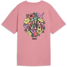Puma T-Shirt PUMA "MID90S RELAXED GRAPHIC TEE G", Mädchen, Gr. 140, pink), Obermaterial: 100% Baumwolle. Rippe: 20% Polyester, 80% Baumwolle, relaxed fit, Rundhals, Shirts T-Shirt