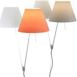 Luceplan Costanza Wandleuchte mit Dimmer und Teleskopstange, alu H 76 - 110cm | johannisbeerrot | aluminium | Dimmer