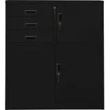 vidaXL Büroschrank Schwarz 90x40x102 cm Stahl