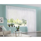 my home Bogenstore Eby, my home, Kräuselband (1 St), transparent, Voile, Transparent Polyester weiß 500 cm x 100 cm