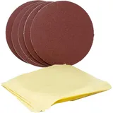 Parkside Schleifpapier Schleifpapier Tellerschleifer PTSG 140 B2 - IAN 290842 304699, (Set, 15 St., je 5 Schleifpapierscheiben mit 80er, 150er und 240er Körnung), Schleifblatt PTSG 140 B2 - LIDL IAN 290842 5x K80 + 5xK150 + 5x K240 rot