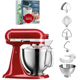 KitchenAid Artisan 5KSM185 Medaillon Silber Flexirührer