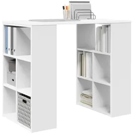 vidaXL Eckschreibtisch Weiß MDF