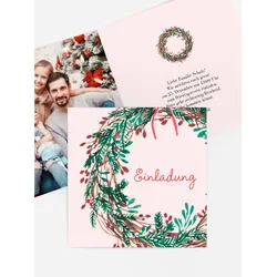 Einladungen Weihnachtskarten selbst gestalten mit Spruch und Fotos im Onlinedesigner bei Meine-Kartenmanufaktur.de