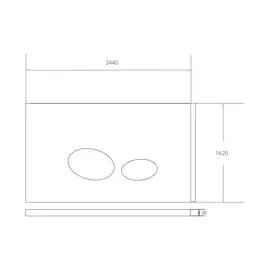 Creavit Drop WC Betätigungsplatte 2-Mengen-Spülung Chrom Matt