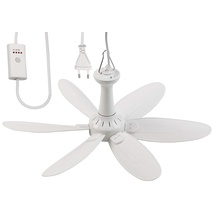 Sichler Haushaltsgeräte Deckenventilator mobil: Mobiler Decken-Ventilator mit 6 Flügeln, Timer, Aufhänger, 43 cm, 7 W (Deckenventilator mit Stecker, Steckdose, Fernbedienung)