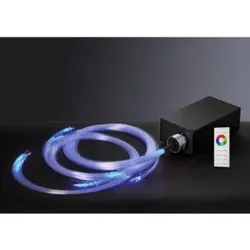 Brumberg 48221002 LED-RGB+W-Sternenhimmel-Set 8 W, mit Projektor, Funkfernbedienung und Faserbünd