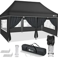tillvex Faltpavillon 3 x 6 m inkl. 6 Seitenteile Anthrazit
