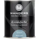 Wanders Shabby Chic Kreidefarbe 750 ml - Morgennebel/Helles Blaugrau - Küchenmöbellack und Möbelfarbe ohne Schleifen. Chalk Paint, für Holz & mehr. Hohe Deckkraft, schnell trocknend