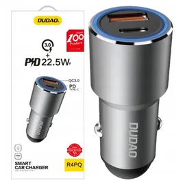 DUDAO USB Autoladegerät Typ C Power Delivery Schnellladung 22,5 W Grau