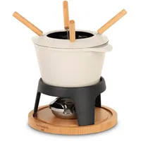 h.koenig Mont Joly La Fonderie 1890 Fondue Set in Holz-Optik | Gr.: onesize