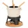 h.koenig Mont Joly La Fonderie 1890 Fondue Set in Holz-Optik | Gr.: onesize