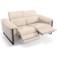 Sofanella 2-Sitzer Leder Vienna, Relaxsofa, Designsofa, Designer Couch, Italienisches Sofa, 2er Sofa beige