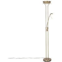 QAZQA - Klassisch I Antik Moderne Stehlampe Bronze mit Leselampe inkl. LED dunkel bis warm - Diva Dimmer I Dimmbar I Wohnzimmer I Schlafzimmer I De...