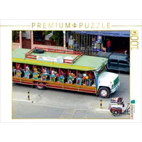 Calvendo Bunter Bus in Cartagena, Kolumbien 1000 Teile Puzzle
