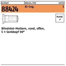 F. REYHER Nchfg. GmbH & Co. KG Blindnietmutter R 88424 Senkkopf M 10 / 1,5 - 4,5 Aluminium 100 Stück
