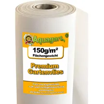 Aquagart Gartenvlies Unkrautvlies 80m2 150g/m2 weiß 1m breit
