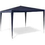 Relaxdays Pavillon Zelt HxBxT:250x300x300cm, quadratisch, Dach aus 100% PE Partyzelt blau