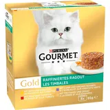 PURINA GOURMET Gold Raffiniertes Ragout Katzenfutter nass (8 x 85g)