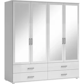 SchlafKONTOR Drehtürenschrank Ivar 180 x 190 x 51 cm Weiß