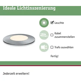 Paulmann Bodeneinbaustrahler Aluminium 9,0 cm 1 Stk. IP65 silber