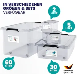 DEUBA Aufbewahrungsbox 20 x 12 x 30 cm 10-tlg. transparent