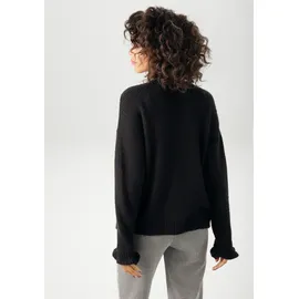Aniston CASUAL Strickjacke mit trendigen Bindebändern Schwarz 36