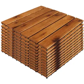 Mojawo Akazien Holzfliese mehrfarbig 30 x 30 cm 11 St.